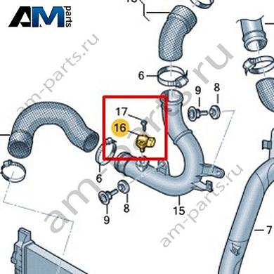 Датчик давления VAG 06K906051EКупить датчик давления 06K906051E на Фольксваген/Ауди/Шкоду- минимальная цена