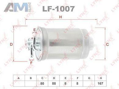 Фильтр топливный LF1007 (LYNXauto) для автомобилей VAG аналог 7M0127401AОформить заказ на фильтр топливный LF1007 производства LYNXauto для Фольксваген/Ауди/Шкода на выгодных условиях
