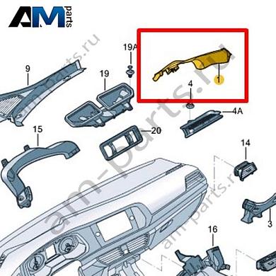 Накладка VAG 17B815159Купить накладку 17B815159 на Фольксваген/Ауди/Шкоду- выгодные цены