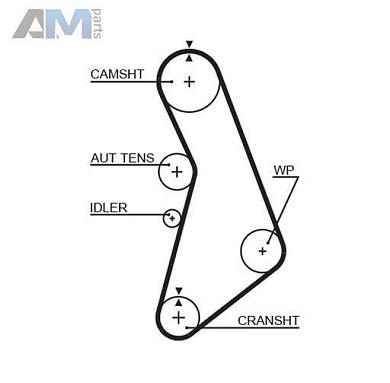 Комплект ремня ГРМ GATES (K085491XS) на Audi A4 (B7) 2005-2009 1.6/1.8 (102/163 л.с.)