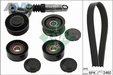 Комплект замены ремня генератора INA (529020910) для Volkswagen Touareg II (2011-2014) 3.0TDI