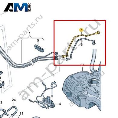 Топливопровод VAG 1K0201294NКупить топливопровод 1K0201294N Фольксваген/Ауди/Шкода- акция