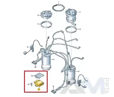Блок управления топливного насоса 4H0906093G для Audi A8 (D4) 2010-2017 3.0FSI