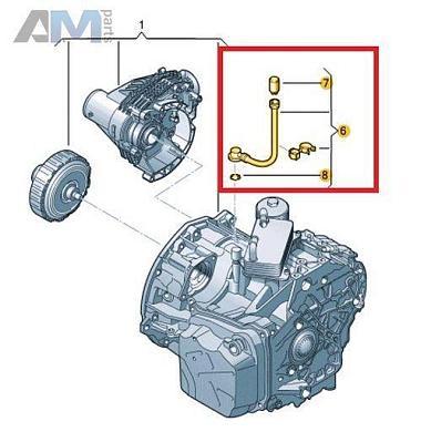 Вентиляционная трубка 0BT301472C  Volkswagen Multivan T6 (2019-2023) DQ500 (7-АКП DSG)