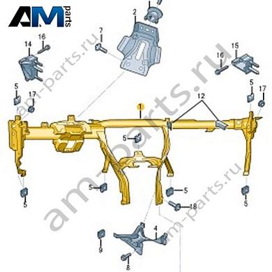 Поперечина передней панели VAG 1Z1857017CКупить поперечину передней панели 1Z1857017C на Фольксваген/Ауди/Шкоду- гарантия наличия