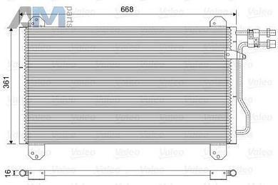 Радиатор кондиционера (VALEO) 816891 для Mb Sprinter (W909) 308CDI (109 л.с.)