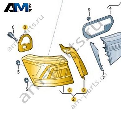 Светодиодный задний фонарь левый на крыле Volkswagen T-Roc Cabrio 2020-2024 2GC945207AКупить светодиодный задний фонарь левый на крыле 2GC945207A для Фольксваген Т-рок Кабриолет 2020-2024- минимальная цена