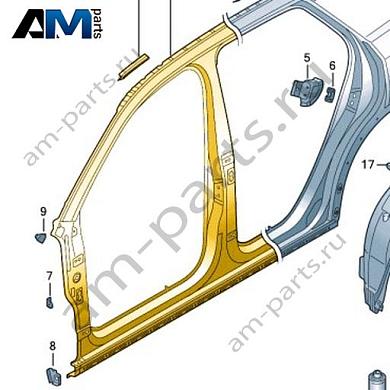 Отрезная деталь - стойка A с порогом Volkswagen T-Roc 2018-2024 2GA809835Купить отрезную деталь- стойку A с порогом 2GA809835 на Фольксваген Т-рок 2018-2024- спец. Цена