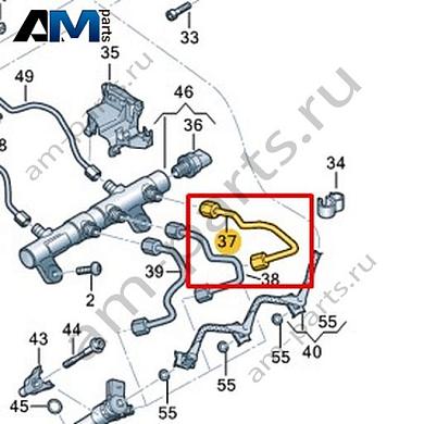 Напорная трубка VAG 059130301AAКупить напорную трубку 059130301AA на Фольксваген/Ауди/Шкоду по минимальной цене