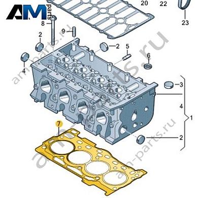 Прокладка ГБЦ VAG 04E103383BKКупить прокладку ГБЦ 04E103383BK на Фольксваген/Ауди/Шкоду- акция