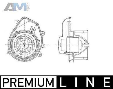 Вентилятор отопителя (AB54000P) MAHLE/KNECHT для Skoda Superb 3U (2001-2008)