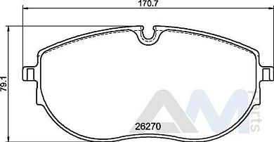 Тормозные колодки передние R17 (Brembo) P85188 для  Volkswagen Multivan T6 (2019-2023)