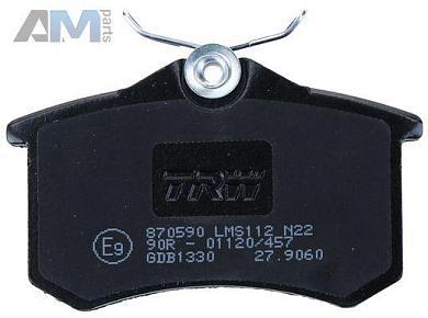 Задние тормозные колодки TRW GDB1330 для Volkswagen Polo Sedan (2020-2023)