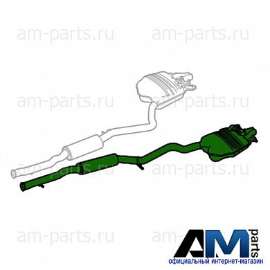 Задняя часть глушителя левая A2224907320 Мерседес S500 455 л.с.