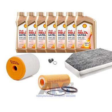 Комплект фильтров для ТО-1/3 Audi A7 (4G) 3.0TFSI с маслом Shell 0W30