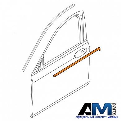 Наружный уплотнитель шахты стекла (левый) BMW 7 серии G12 (хром) 51337397865