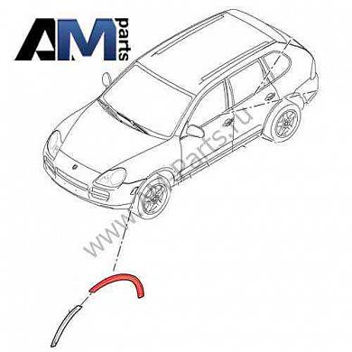 Расширитель колесной арки передний сзади левый Кайен 95555971700