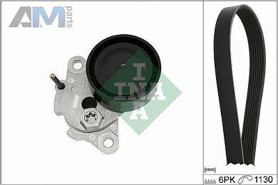 Комплект замены ремня генератора INA (529047610) на Volkswagen Tiguan 2 рестайлинг 2.0TFSI