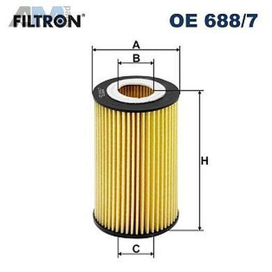 Масляный фильтр FILTRON OE6887 на Audi Q7 (4M) 2015-2019 3.0TFSI