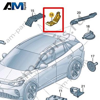 Канал для кабеля Volkswagen id4/id5 2021-2024 11E971445Купить канал для кабеля 11E971445 Фольксваген id4/id5 2021-2024- акция