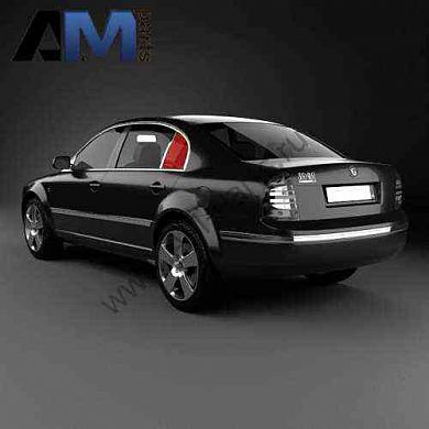 Стекло задней двери неподвижное с уплотнителем левое Superb I 3U5845209C