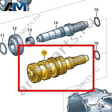 Промежуточный вал в сборе VAG 0CB311419BКупить промежуточный вал в сборе 0CB311419B для Фольксваген/Ауди/Шкода- выгодные цены