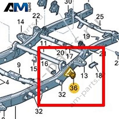 Крепежный элемент Volkswagen AMAROK 2017-2022 2H6803256Купить крепежный элемент 2H6803256 Фольксваген Амараок 2017-2022 на выгодных условиях