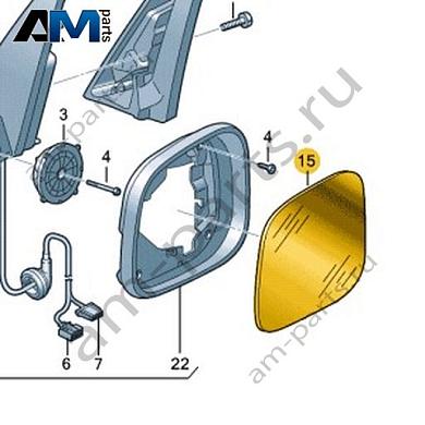 Зеркальный элемент правый (сферический) Volkswagen id-Buzz 2023-2024 1T3857522Купить зеркальный элемент правый (сферический) 1T3857522 Фольксваген id-Buzz 2023-2024- акция