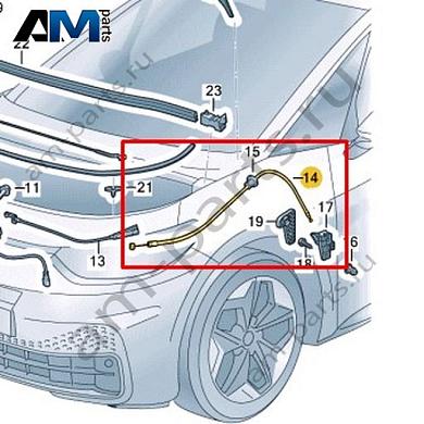 Трос замка капота Volkswagen id3 2020-2024 10A823535AКупить трос замка капота 10A823535A Фольксваген id3 2020-2024- выгодные цены
