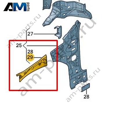 Усилитель брызговика Volkswagen T-Roc 2018-2024 2GA809148Купить усилитель брызговика 2GA809148 на Фольксваген Т-рок 2018-2024 на выгодных условиях