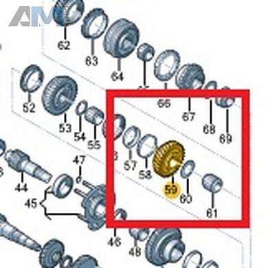 Свободно вращающаяся шестерня VAG 02J311261ACКупить свободно вращающуюся шестерню 02J311261AC для Фольксваген/Ауди/Шкода- бесплатная доставка