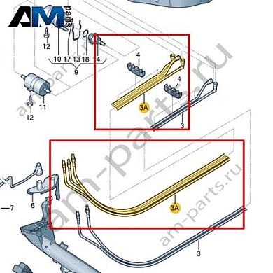 Комплект топливопроводов с вентиляционной трубкой VAG 1K0200059CCКупить комплект топливопроводов с вентиляционной трубкой 1K0200059CC Фольксваген/Ауди/Шкода на выгодных условиях