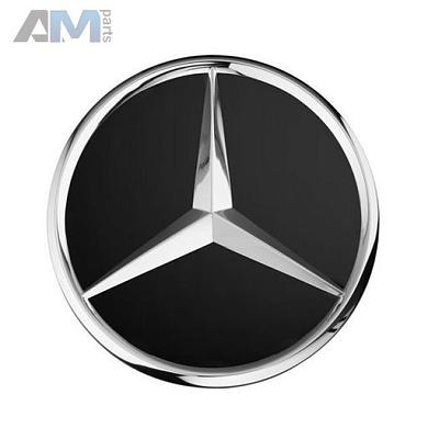 Крышка ступицы колеса Звезда выступает (Цвет- черный матовый) на Mercedes GLE 2014-2018 A00040027009283