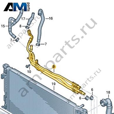 Трубопровод системы охлаждения VAG 059122471AAКупить трубопровод системы охлаждения 059122471AA для Фольксваген/Ауди/Шкода- акция
