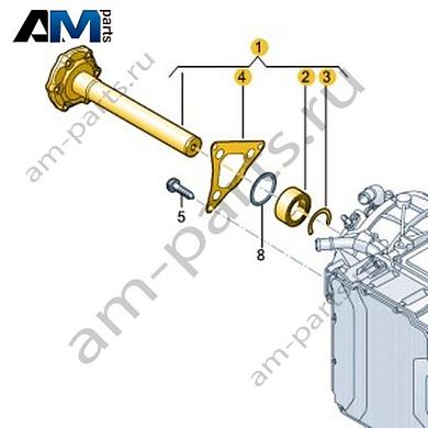 Вал с фланцем VAG 0MB409343BКупить вал с фланцем 0MB409343B Фольксваген/Ауди/Шкода- выгодные цены