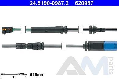 Дачтик износа передних колодок ATE (24.8190-0987.2) для BMW 5 серии (G30) 530i/530iX