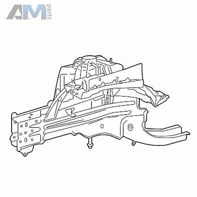 Лонжерон левый Mercedes C W205 (2014-2023) A2056208700