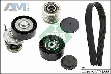 Комплект замены ремня генератора INA (529024010) на Audi A5 (8T) 2007-2016 2.0TDI