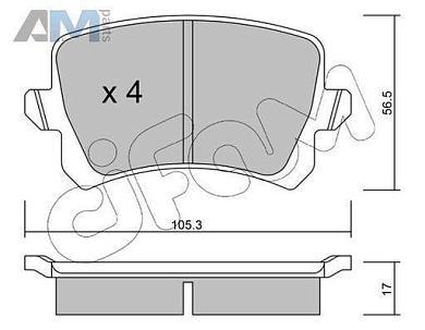 Задние тормозные колодки CIFAM 8228060 для Audi Q3 (8U) 2011-2018