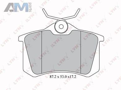 Колодки тормозные задние LYNX для Octavia A4 Tour (1996-2011) BD-1206