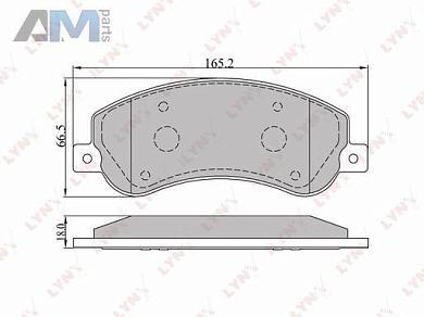 Колодки тормозные передние LYNX для Amarok BD-3002