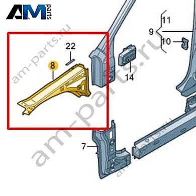 Усилитель брызговика Volkswagen T-Roc 2018-2024 2GA810135Купить усилитель брызговика 2GA810135 на Фольксваген Т-рок 2018-2024- выгодные цены