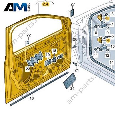 Передняя правая дверь Volkswagen T-Roc 2018-2024 2GA831052AHКупить переднюю правую дверь 2GA831052AH для Фольксваген Т-рок 2018-2024- акция