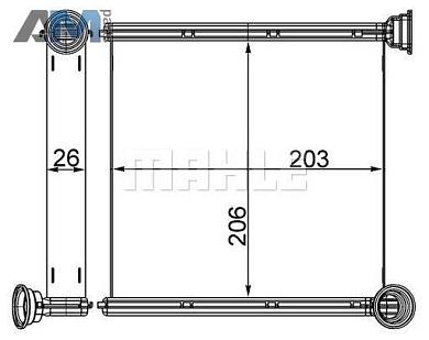 Испаритель AH256000S (MAHLE/KNECHT) для  Skoda Octavia A7 рестайлинг 1.4TSI