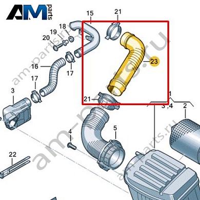 Соединительная трубка VAG 1KM129684EКупить соединительную трубку 1KM129684E на Фольксваген/Ауди/Шкоду по минимальной цене