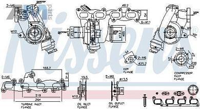 Турбина (NISSENS) 93515 для  Volkswagen Caravelle T6 (2019-2023) 2.0TDI (150 л.с.) CXHA