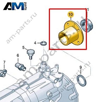 Фланец VAG 0F6311809AКупить фланец 0F6311809A на Фольксваген/Ауди/Шкоду- спец. Цена