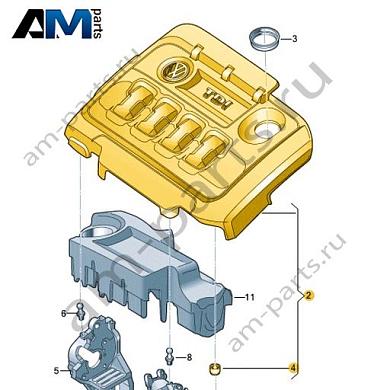 Задний кожух впускного коллектора VAG 03N103925Купить задний кожух впускного коллектора 03N103925 на Фольксваген/Ауди/Шкоду- минимальная цена