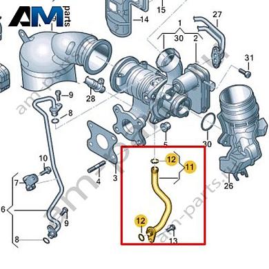 Обратный маслопровод VAG 04C145735CКупить обратный маслопровод 04C145735C Фольксваген/Ауди/Шкода- гарантия наличия