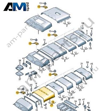 Потолочная панель Volkswagen Crafter 2012-2016 2E1867065ANКупить потолочную панель 2E1867065AN для Фольксваген Крафтер 2012-2016- спец. Цена